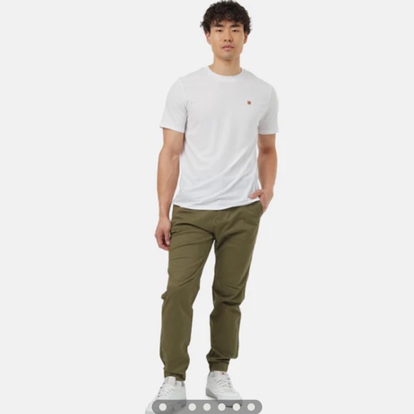 TenTree men’s M olive stretch twill joggers - Picture 4 of 4